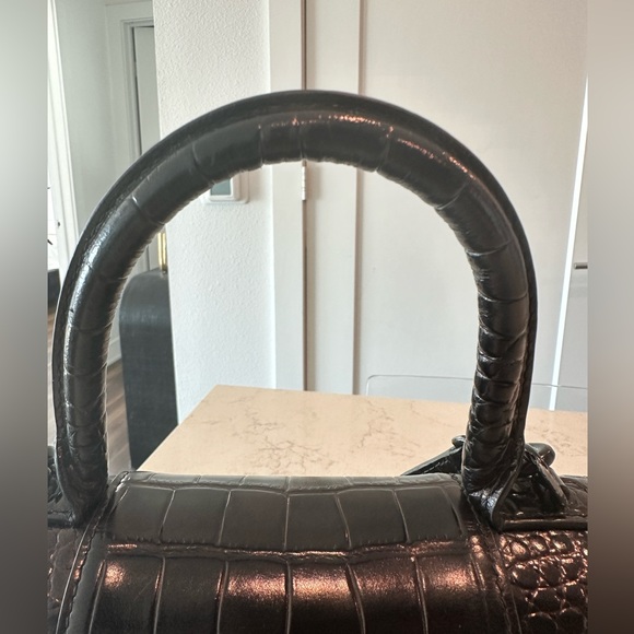 Balenciaga Crocodile Embossed Small Hourglass Bag - Picture 6 of 14